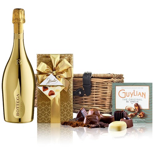 Bottega Gold Prosecco 75cl And Chocolates Hamper